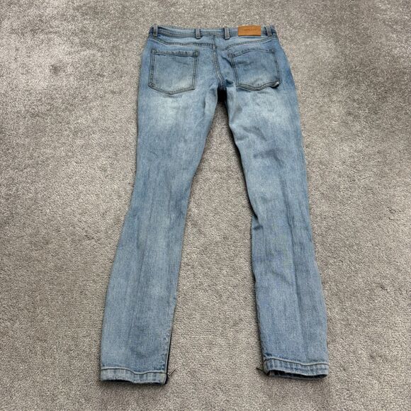 I Love Ugly Smart Zespy Pant Regular Rise Fixed Waist Tapered Slim Denim Jeans - Picture 2 of 16